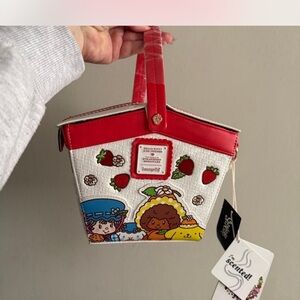 Loungefly Red and White Strawberry Mini Bag